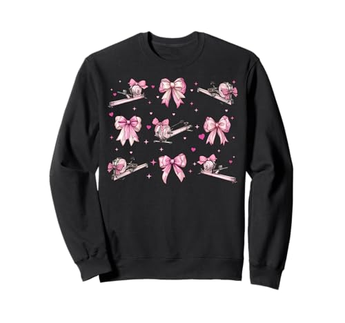 Rowing Rower Girl Kokette Bow Pink Mom Sweatshirt Rowing Rower Girl Kokette Bow Pink Mom Sweatshirt von Womens Pink Coquette Bow Rowing Rower Gifts
