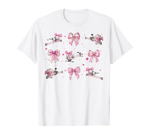 Rowing Rower Girl Kokette Bow Pink Mom T-Shirt Rowing Rower Girl Kokette Bow Pink Mom T-Shirt von Womens Pink Coquette Bow Rowing Rower Gifts