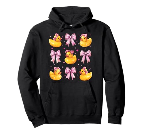 Badeente Ente Mädchen Kokette Schleife Rosa Pullover Hoodie Badeente Ente Mädchen Kokette Schleife Rosa Pullover Hoodie von Womens Pink Coquette Bow Rubber Duck Ducky Gifts