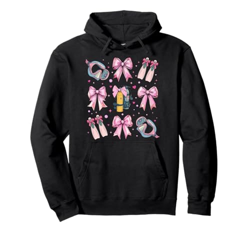 Taucherin für Mädchen, Kokettenbogen, rosa Mama Pullover Hoodie Taucherin für Mädchen, Kokettenbogen, rosa Mama Pullover Hoodie von Womens Pink Coquette Bow Scuba Diving Diver Gifts