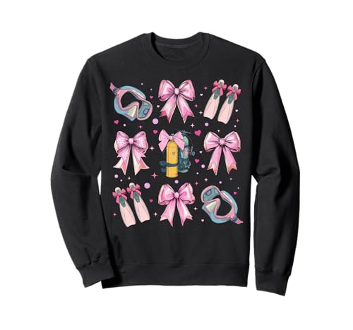Taucherin für Mädchen, Kokettenbogen, rosa Mama Sweatshirt Taucherin für Mädchen, Kokettenbogen, rosa Mama Sweatshirt von Womens Pink Coquette Bow Scuba Diving Diver Gifts