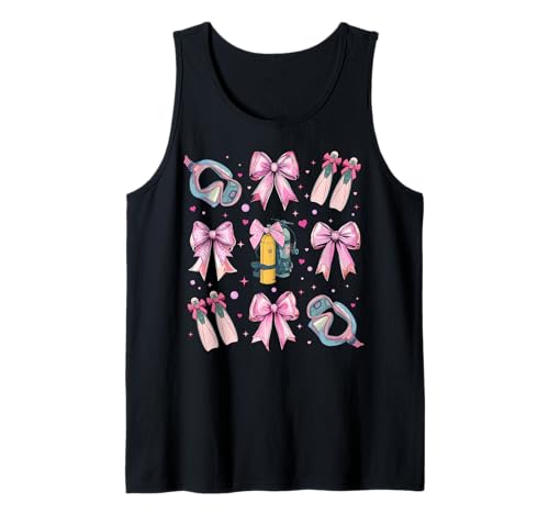Taucherin für Mädchen, Kokettenbogen, rosa Mama Tank Top Taucherin für Mädchen, Kokettenbogen, rosa Mama Tank Top von Womens Pink Coquette Bow Scuba Diving Diver Gifts