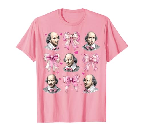 Shakespeare Literature Coquette Bow Pink Mama für Mädchen T-Shirt von Womens Pink Coquette Bow Shakespeare Gifts