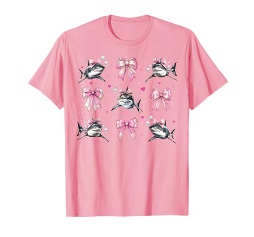 Hai Ozean Tier Mädchen Kokette Schleife Rosa Mama T-Shirt Hai Ozean Tier Mädchen Kokette Schleife Rosa Mama T-Shirt von Womens Pink Coquette Bow Shark Ocean Animal Gifts