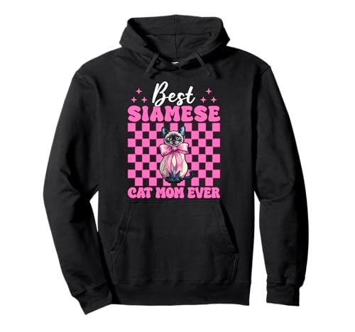 Best Siamese Cat Mom Ever Mama Muttertag Kokette Schleife Pullover Hoodie Best Siamese Cat Mom Ever Mama Muttertag Kokette Schleife Pullover Hoodie von Womens Pink Coquette Bow Siamese Cat Pet Gifts
