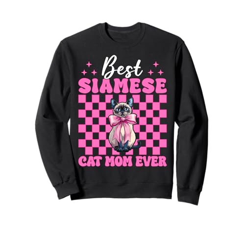 Best Siamese Cat Mom Ever Mama Muttertag Kokette Schleife Sweatshirt Best Siamese Cat Mom Ever Mama Muttertag Kokette Schleife Sweatshirt von Womens Pink Coquette Bow Siamese Cat Pet Gifts