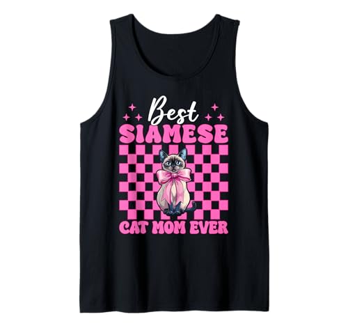 Best Siamese Cat Mom Ever Mama Muttertag Kokette Schleife Tank Top Best Siamese Cat Mom Ever Mama Muttertag Kokette Schleife Tank Top von Womens Pink Coquette Bow Siamese Cat Pet Gifts
