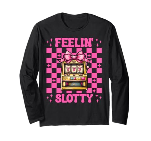 Feelin' Slotty Spielautomat Glücksspiel Casino 777 Mädchen Langarmshirt Feelin' Slotty Spielautomat Glücksspiel Casino 777 Mädchen Langarmshirt von Womens Pink Coquette Bow Slot Machine Casino Gifts