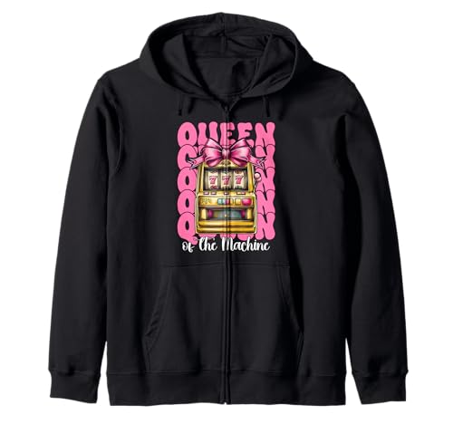 Queen of The Machine Spielautomat Glücksspiel Casino 777 Girl Kapuzenjacke Queen of The Machine Spielautomat Glücksspiel Casino 777 Girl Kapuzenjacke von Womens Pink Coquette Bow Slot Machine Casino Gifts