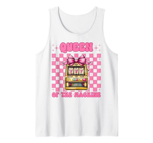 Queen of The Machine Spielautomat Glücksspiel Casino 777 Girl Tank Top Queen of The Machine Spielautomat Glücksspiel Casino 777 Girl Tank Top von Womens Pink Coquette Bow Slot Machine Casino Gifts