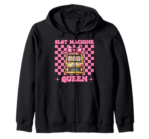 Spielautomat Queen Gambling Casino 777 Girl Mom Coquette Bow Kapuzenjacke Spielautomat Queen Gambling Casino 777 Girl Mom Coquette Bow Kapuzenjacke von Womens Pink Coquette Bow Slot Machine Casino Gifts