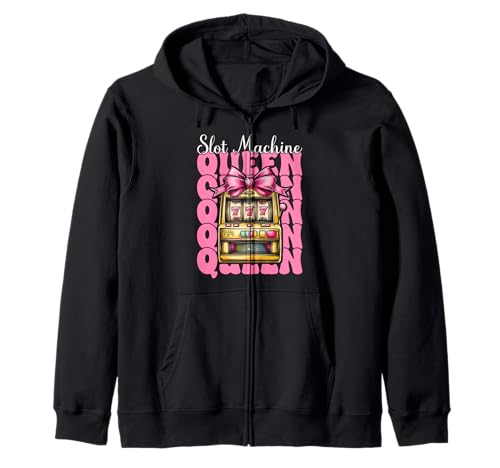 Spielautomat Queen Gambling Casino 777 Girl Mom Coquette Bow Kapuzenjacke Spielautomat Queen Gambling Casino 777 Girl Mom Coquette Bow Kapuzenjacke von Womens Pink Coquette Bow Slot Machine Casino Gifts