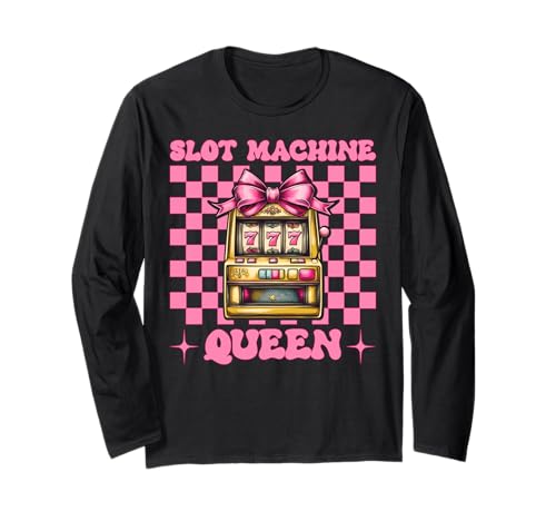 Spielautomat Queen Gambling Casino 777 Girl Mom Coquette Bow Langarmshirt Spielautomat Queen Gambling Casino 777 Girl Mom Coquette Bow Langarmshirt von Womens Pink Coquette Bow Slot Machine Casino Gifts