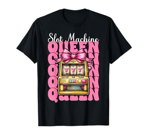 Spielautomat Queen Gambling Casino 777 Girl Mom Coquette Bow T-Shirt Spielautomat Queen Gambling Casino 777 Girl Mom Coquette Bow T-Shirt von Womens Pink Coquette Bow Slot Machine Casino Gifts