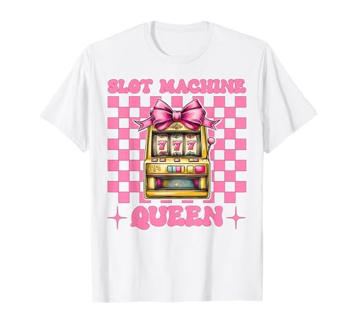 Spielautomat Queen Gambling Casino 777 Girl Mom Coquette Bow T-Shirt Spielautomat Queen Gambling Casino 777 Girl Mom Coquette Bow T-Shirt von Womens Pink Coquette Bow Slot Machine Casino Gifts