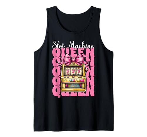Spielautomat Queen Gambling Casino 777 Girl Mom Coquette Bow Tank Top Spielautomat Queen Gambling Casino 777 Girl Mom Coquette Bow Tank Top von Womens Pink Coquette Bow Slot Machine Casino Gifts
