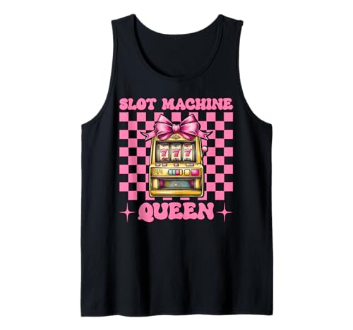 Spielautomat Queen Gambling Casino 777 Girl Mom Coquette Bow Tank Top Spielautomat Queen Gambling Casino 777 Girl Mom Coquette Bow Tank Top von Womens Pink Coquette Bow Slot Machine Casino Gifts