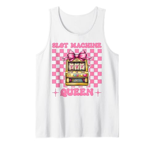 Spielautomat Queen Gambling Casino 777 Girl Mom Coquette Bow Tank Top Spielautomat Queen Gambling Casino 777 Girl Mom Coquette Bow Tank Top von Womens Pink Coquette Bow Slot Machine Casino Gifts
