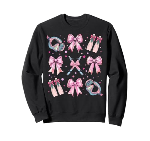 Schnorcheln Schnorchel Schnorchel Mädchen Kokette Schleife Rosa Mama Sweatshirt Schnorcheln Schnorchel Schnorchel Mädchen Kokette Schleife Rosa Mama Sweatshirt von Womens Pink Coquette Bow Snorkeling Snorkel Gifts