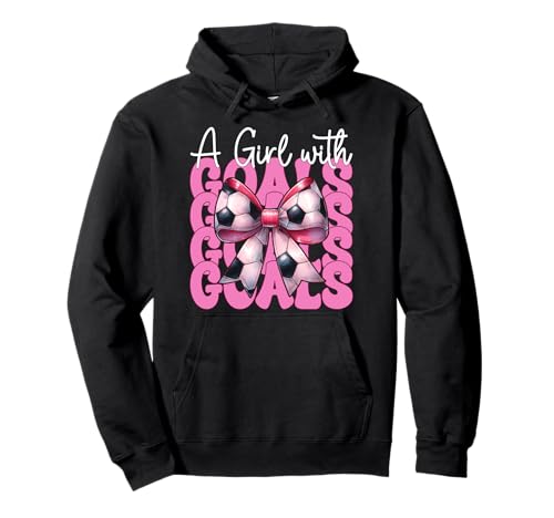 Fußball-Mädchen, Mama, Muttertag, Kokette ein Mädchen mit Toren Pullover Hoodie Fußball-Mädchen, Mama, Muttertag, Kokette ein Mädchen mit Toren Pullover Hoodie von Womens Pink Coquette Bow Soccer Player Gifts