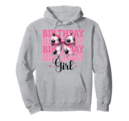 Geburtstag Mädchen Fußball Mädchen Fußball Mama Kokette Schleife Pullover Hoodie Geburtstag Mädchen Fußball Mädchen Fußball Mama Kokette Schleife Pullover Hoodie von Womens Pink Coquette Bow Soccer Player Gifts
