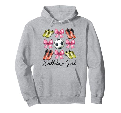 Geburtstag Mädchen Fußball Mädchen Fußball Mama Rosa Kokette Schleife Pullover Hoodie Geburtstag Mädchen Fußball Mädchen Fußball Mama Rosa Kokette Schleife Pullover Hoodie von Womens Pink Coquette Bow Soccer Player Gifts