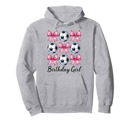Geburtstag Mädchen Fußball Mädchen Fußball Mama Rosa Kokette Schleife Pullover Hoodie Geburtstag Mädchen Fußball Mädchen Fußball Mama Rosa Kokette Schleife Pullover Hoodie von Womens Pink Coquette Bow Soccer Player Gifts