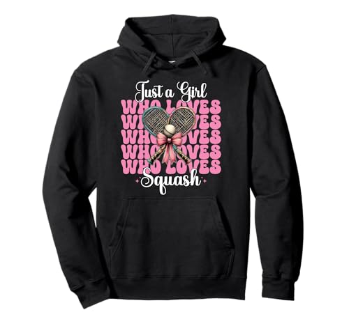 Nur ein Mädchen, das Squash Squash liebt, Mama, Muttertag, Rosa Pullover Hoodie Nur ein Mädchen, das Squash Squash liebt, Mama, Muttertag, Rosa Pullover Hoodie von Womens Pink Coquette Bow Squash Player Gifts