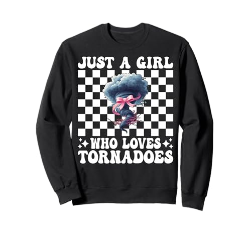Nur EIN Mädchen, das Tornados liebt Storm Chaser Storm Chasing Sweatshirt von Womens Pink Coquette Bow Storm Chaser Gifts