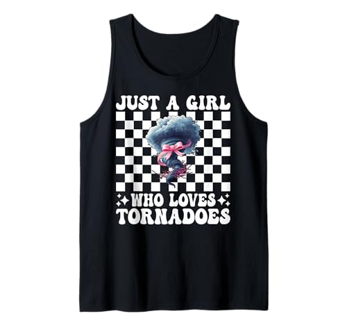 Nur EIN Mädchen, das Tornados liebt Storm Chaser Storm Chasing Tank Top von Womens Pink Coquette Bow Storm Chaser Gifts