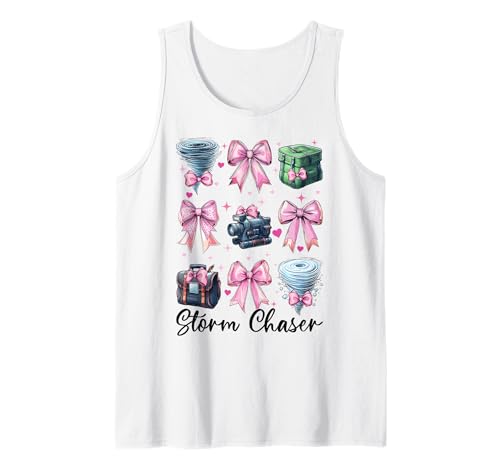 Storm Chaser Storm Chasing Tornado Kokettenbogen für Mädchen und Mama Tank Top Storm Chaser Storm Chasing Tornado Kokettenbogen für Mädchen und Mama Tank Top von Womens Pink Coquette Bow Storm Chaser Gifts
