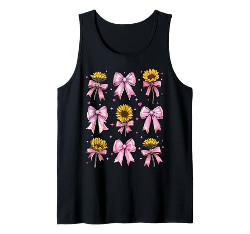 Sonnenblumen-Blumenmädchen, Kokette Schleife, Rosa, Hippie, Boho, Mama Tank Top Sonnenblumen-Blumenmädchen, Kokette Schleife, Rosa, Hippie, Boho, Mama Tank Top von Womens Pink Coquette Bow Sunflower Flower Gifts
