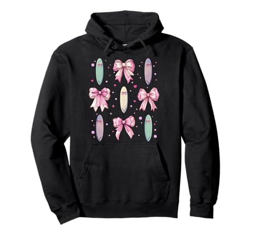 Surfen Surfbrett Surfboarder Surfer Girl Coquette Schleife Rosa Pullover Hoodie Surfen Surfbrett Surfboarder Surfer Girl Coquette Schleife Rosa Pullover Hoodie von Womens Pink Coquette Bow Surfing Surfboard Gifts