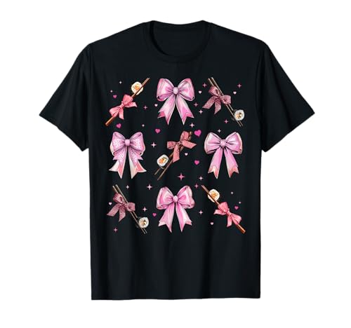 Sushi Japanisches Essen Mädchen Kokette Schleife Rosa Mama T-Shirt Sushi Japanisches Essen Mädchen Kokette Schleife Rosa Mama T-Shirt von Womens Pink Coquette Bow Sushi Japanese Food Gifts