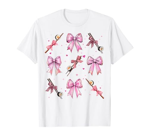 Sushi Japanisches Essen Mädchen Kokette Schleife Rosa Mama T-Shirt Sushi Japanisches Essen Mädchen Kokette Schleife Rosa Mama T-Shirt von Womens Pink Coquette Bow Sushi Japanese Food Gifts