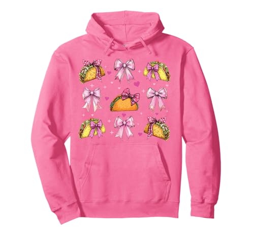 Tacos Mexican Food Girl Kokette Bow Pink Mama Pullover Hoodie von Womens Pink Coquette Bow Tacos Mexican Food Gifts
