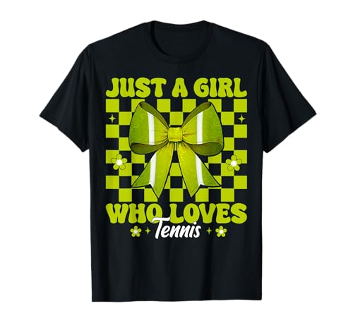 Just A Girl Who Loves Tennis Mom Tennis Mama Muttertag T-Shirt Just A Girl Who Loves Tennis Mom Tennis Mama Muttertag T-Shirt von Womens Pink Coquette Bow Tennis Player Gifts