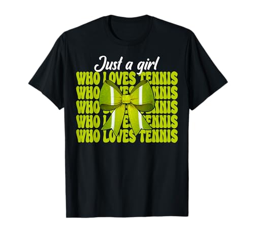 Just A Girl Who Loves Tennis Mom Tennis Mama Muttertag T-Shirt Just A Girl Who Loves Tennis Mom Tennis Mama Muttertag T-Shirt von Womens Pink Coquette Bow Tennis Player Gifts