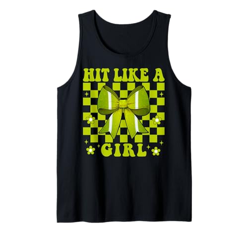 Lustiger Tennis-Mädchen-Tennis-Mutter Muttertags-Hit wie ein Mädchen Tank Top Lustiger Tennis-Mädchen-Tennis-Mutter Muttertags-Hit wie ein Mädchen Tank Top von Womens Pink Coquette Bow Tennis Player Gifts