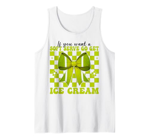Tennis Girl Mom Wenn du einen Softserve willst, hol dir Eiscreme Tank Top Tennis Girl Mom Wenn du einen Softserve willst, hol dir Eiscreme Tank Top von Womens Pink Coquette Bow Tennis Player Gifts