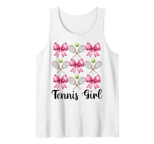 Tennis Girl Tennis Mom Mama Muttertag Rosa Kokette Schleife Tank Top Tennis Girl Tennis Mom Mama Muttertag Rosa Kokette Schleife Tank Top von Womens Pink Coquette Bow Tennis Player Gifts