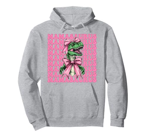 Mamasaurus Trex Mama Tyrannosaurus Rex Dinosaurier Mama Pullover Hoodie von Womens Pink Coquette Bow Trex Dinosaur Gifts
