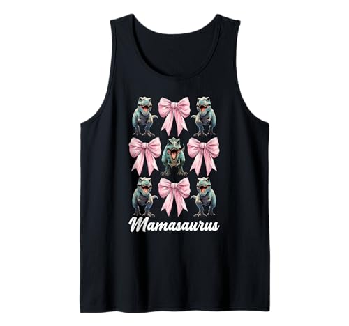 Mamasaurus Trex Tyrannosaurus Rex Dinosaurier Mama Muttertag Tank Top von Womens Pink Coquette Bow Trex Dinosaur Gifts