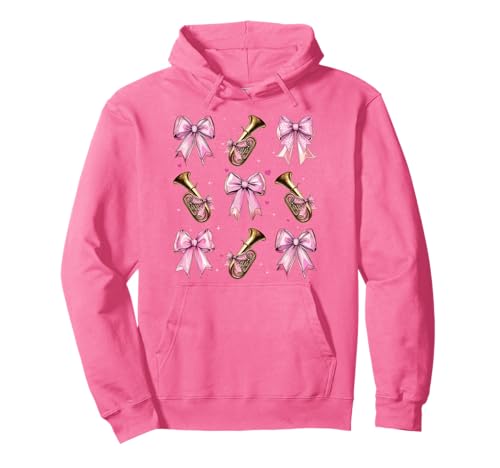 Tubinstrument Tubist Girl Coquette Bow Pink Mom Pullover Hoodie Tubinstrument Tubist Girl Coquette Bow Pink Mom Pullover Hoodie von Womens Pink Coquette Bow Tuba Instrument Gifts