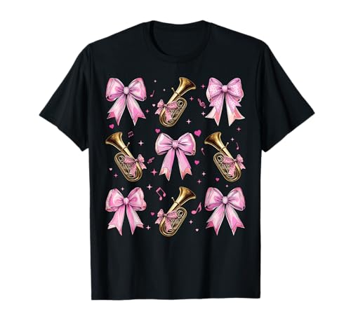 Tubinstrument Tubist Girl Coquette Bow Pink Mom T-Shirt Tubinstrument Tubist Girl Coquette Bow Pink Mom T-Shirt von Womens Pink Coquette Bow Tuba Instrument Gifts