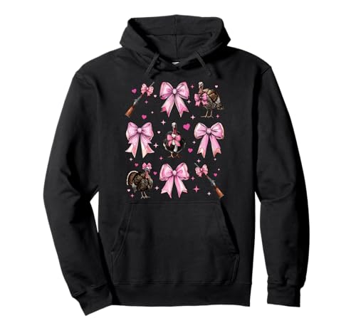 Türkei Jagd Truthahn Jäger Mädchen Kokette Schleife Rosa Mama Pullover Hoodie Türkei Jagd Truthahn Jäger Mädchen Kokette Schleife Rosa Mama Pullover Hoodie von Womens Pink Coquette Bow Turkey Hunting Gifts