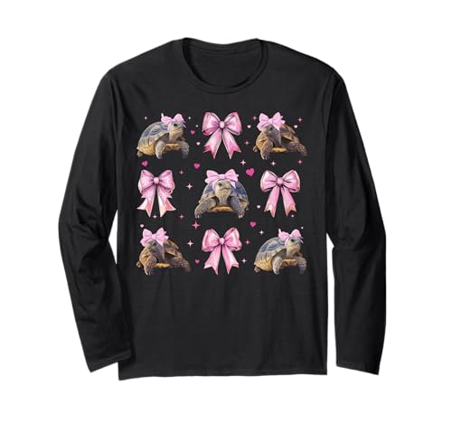 Schildkröte Meeresschildkröte Mädchen Kokette Schleife Rosa Mama Langarmshirt Schildkröte Meeresschildkröte Mädchen Kokette Schleife Rosa Mama Langarmshirt von Womens Pink Coquette Bow Turtle Sea Turtle Gifts