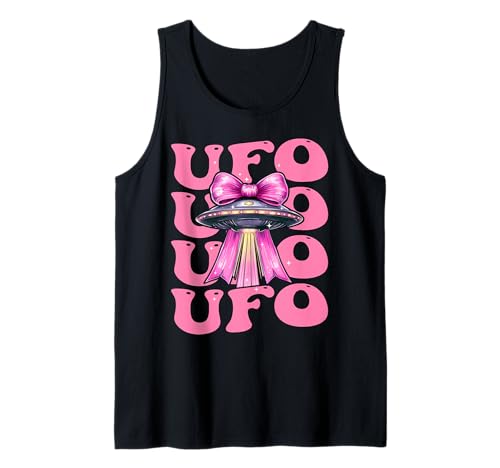 Kokette Schleife Ufo fliegende Untertasse Außerirdische Mädchen Mama Tank Top Kokette Schleife Ufo fliegende Untertasse Außerirdische Mädchen Mama Tank Top von Womens Pink Coquette Bow Ufo Flying Saucer Gifts