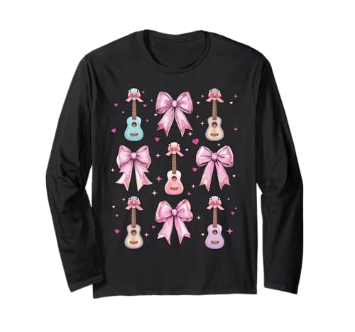 Ukulele-Instrument Coquette Bow Pink Mom für Mädchen Langarmshirt Ukulele-Instrument Coquette Bow Pink Mom für Mädchen Langarmshirt von Womens Pink Coquette Bow Ukulele Instrument Gifts