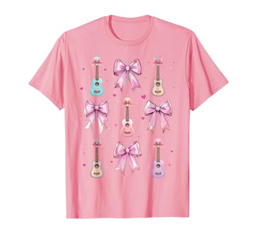 Ukulele-Instrument Coquette Bow Pink Mom für Mädchen T-Shirt Ukulele-Instrument Coquette Bow Pink Mom für Mädchen T-Shirt von Womens Pink Coquette Bow Ukulele Instrument Gifts